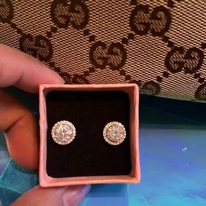 Mossainite diamond earring